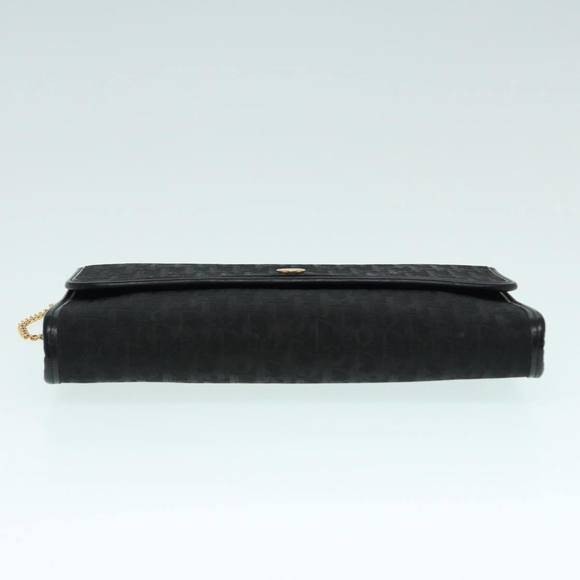 Christian Dior Trotter Canvas Chain Shoulder Bag Black Gold Auth 90397 - Picture 5 of 16